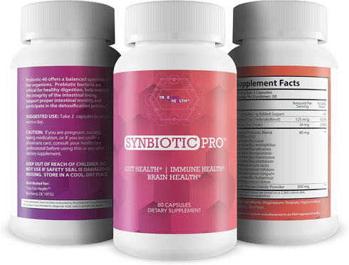 Synbiotic Pro - Daily Probiotics & Prebiotic for Gut Health, Immune Support Vitamins, Pro Synbiotic Probiotic Plus for