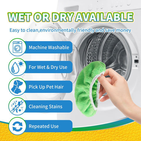 3 Pack Reusable Chenille Mop Pads Compatible with Swiffer Sweeper Mop, Washable Flat Mop Cover for Hardwood Floor