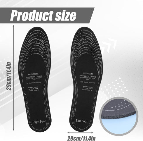 Macuezu 2 Pairs Kids Insoles for Sneakers, Memory Sponge Shoes Insole, Unisex Breathable Shoe Insoles, Cutting Size