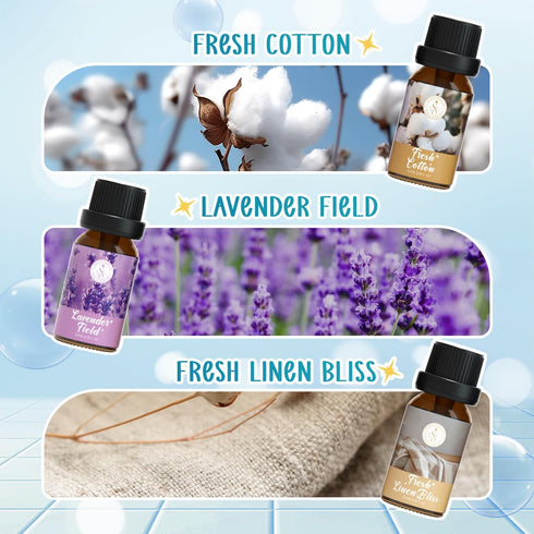 Clean Essential Oils Set: Fragrance Oil Set for Diffusers and Candle Making - 6x10ml