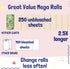 MOTHER EARTH Bamboo Paper Towels, 2-Ply, 3 Rolls, 250 Sheets per Roll, Gentle for Sensitive Skin & Daily Cleaning Tasks
