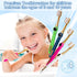 Kids Toothbrush Pack of 4, Galactic Adventures Style, Soft Bristles with Caps for Children Aged 3-10, Girl & Boy Set