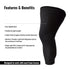 Lightweight Cotton/Spandex Undersleeve for Knee Brace, Black, Plus Size for Skin Protection