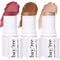 KIMUSE Multi Stick Trio Face Makeup - Cream Blush Stick for Cheeks & Lips, Contour and Highlighter Sticks