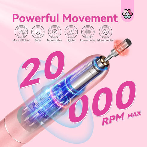 SAVILAND Electric Nail Drill, Professional Efile Nail Drill with 6PCS Nail Drill Bits