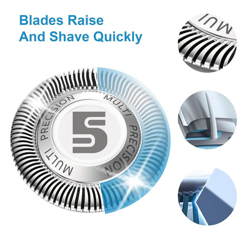 SH50 Replacement Heads for Philips Norelco, 5000 Replacement Blades, 3pc-Pack