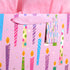 SUNCOLOR 16" Extra Large Gift Bag with Tissue Paper for Girls, Happy Birthday Candles