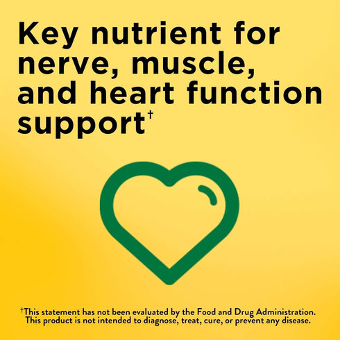 Nature Made Potassium Gluconate 550 mg, Dietary Supplement for Heart Health Support, 100 Tablets, 100 Day Supply