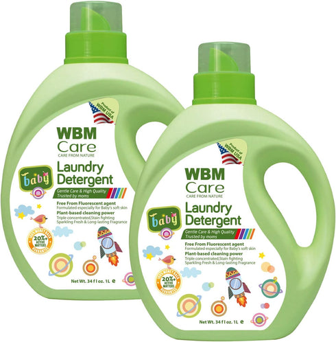 WBM Care Liquid Baby Laundry Detergent, 100 Loads, 68 OZ