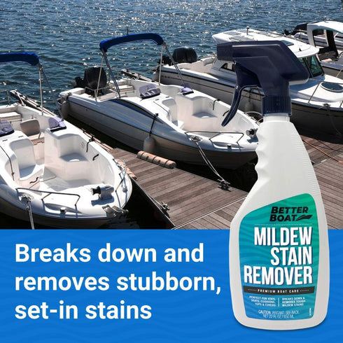 Mold and Mildew Stain Remover Cleaner 22oz. for Boat Seats, Fabric, Canvas, Carpet, Vinyl