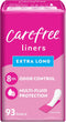 Carefree Acti-Fresh Extra Long Unscented Body Shape Pantiliners - 93 Count, Packaging May Vary