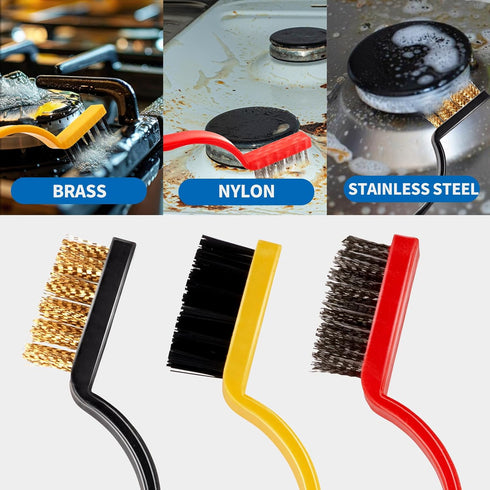 MixS Live 8Pcs Set,Heavy Hard Bristle Crevice Cleaning Brush Duty Grout Brush Kit, Deep Clean Brush for Stove, Window