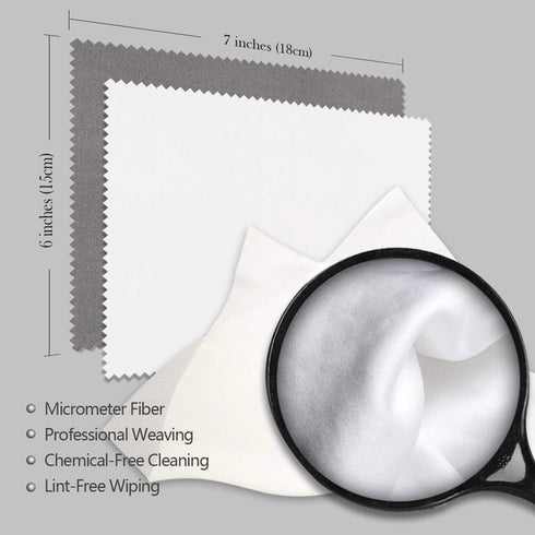 AAwipes Eyeglasses Cleaning Cloth, Microfiber Cleaning Cloths 30 Pack for Glasses, Lenses, Screens, 6"x7"