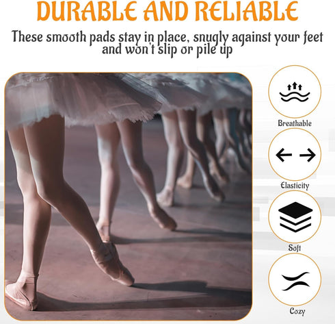 ZHLKHIOP 2 (1 1 Pairs Silicone & Sponge), Toe Pads for Pointe Shoes, Comfortable Cushioning for Ballet Dancers, Soft