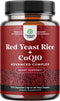 Red Yeast Rice with CoQ10 Supplement, 1200 mg Capsules for Heart Health (2 Months Supply)