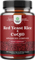 Red Yeast Rice with CoQ10 Supplement, 1200 mg Capsules for Heart Health (2 Months Supply)