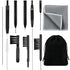 12 Pieces Hearing Aid Cleaning Tools Kit, Multi-functional Earphone Cleaner with Wax Loop, Magnet, Velvet Bag