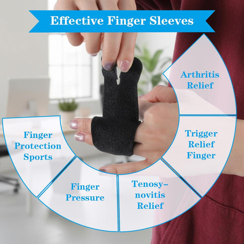 Wanmu 2Pcs Finger Splint Adjustable Finger Buddy Straps/Wraps Reusable Trigger Fingers Splints Compression Mallet
