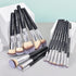 16Pcs ULTRA SOFT Black Labeled Makeup Brushes Set - Includes Large Powder, Flat Foundation, Blending Brushes
