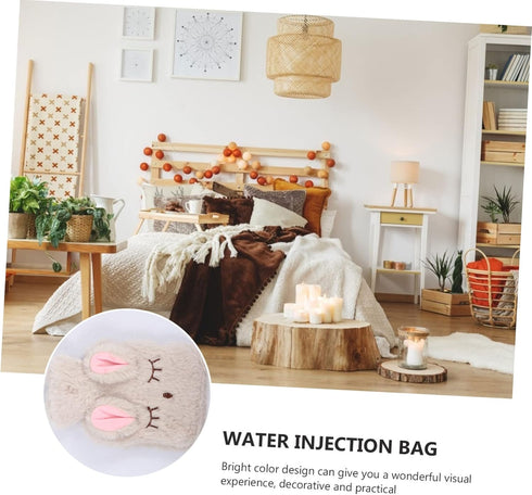 Pack Healifty Plush Cover Hot Water Bag with Removable Sleeve Winter Hand Warmer for Adults and Soft Insulated Heat