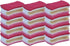 Non-Scratch Heavy Duty Dual Sided Kitchen Scrubber Sponge, 12 Sponges, Red/Pink