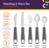 Special Supplies 5-Piece Adaptive Utensils Set, Non-Weighted, Non-Slip Handles for Hand Tremors, Arthritis, Parkinson’s