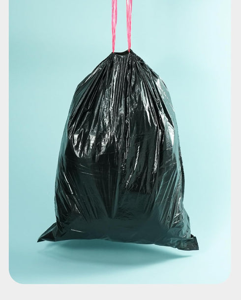 San Zooni 13 (120 Count) Commercial Gallon Drawstring Trash Bags Heavy Duty Black Garbage Bags, Leak & Tear Resistant