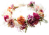 Vivivalue Pink Rose Flower Crown Boho Headband, Floral Halo for Wedding Party Festival Photos