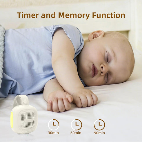 PYJCLYRA 16 3 3 30 Magnetic Portable White Noise Machine with Soothing Sounds Night Lights Sleep Timers Memory