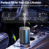 Sytem-60ml Waterless Essential Oil Car Diffuser with Color LED Voice Ambient Light,Mini and USB Cold Mist Aromatherapy