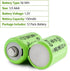 JINTION 1/3 Rechargeable AAA 150mAh Button Top NiMH Battery, 12 Pack for Solar Lights