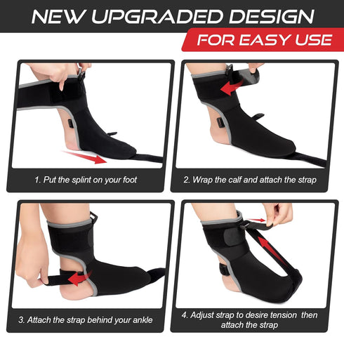 Plantar Fasciitis Night Splint Sock Soft Plantar Fasciitis Brace for Sleeping Achilles Tendonitis Foot Drop Heel Pain