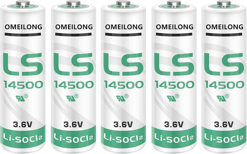 O MEILONG LS14500 (5-Pack) Lithium Replacement Battery A98L-0031-0011 6V