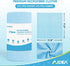 AIDEA Blue Microfiber Cleaning Cloth Roll, 75PK, Washable Shop Rags, Lint Free Cleaning Towels for House, Kitchen, Car