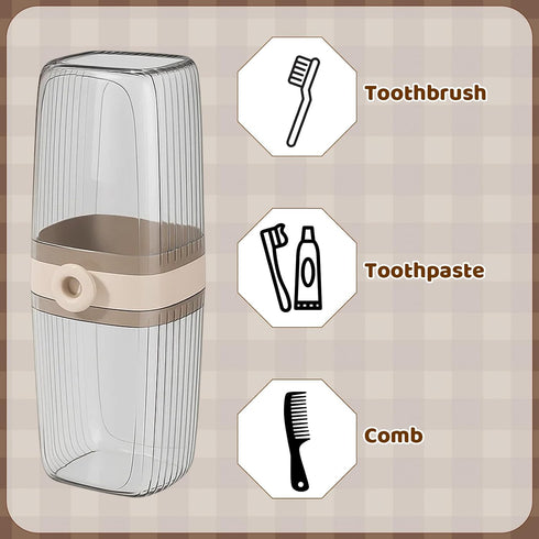 ZHLKHIOP 2 Pack Set Travel Toothbrush Holder, Toothbrush Holders Travel with OPP Bag, Compact and Lightweight Design