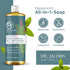 Dr. Jacobs Naturals Peppermint Castile Soap All-Purpose Cleaner, Eco-friendly Plant-Based Formula (32 Fl Oz)