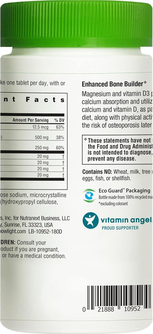 Rainbow Light Calcium With Magnesium and Vitamin D3 Tablets, 180 Count - Bone Health and Teeth Support Supplement