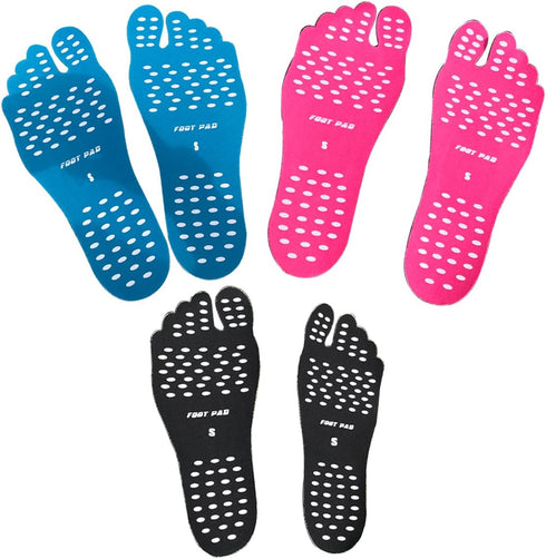 Invisible Barefoot Shoes, Flexible Anti-Slip Design for Pool, Park, Lawn, 3 Pairs/Pack
