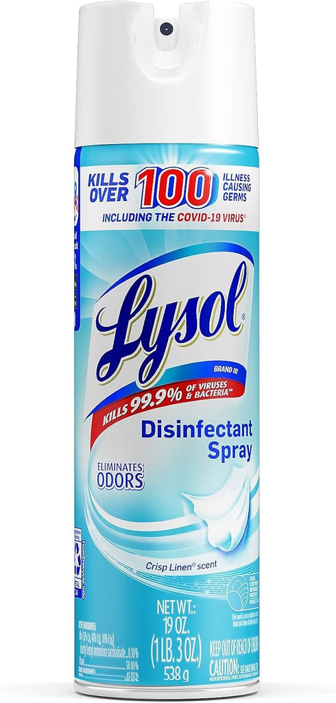 Lysol Disinfectant Spray, Household Essential Cleaning Supplies, Multi-Purpose Room Spray, Antibacterial Sanitizer
