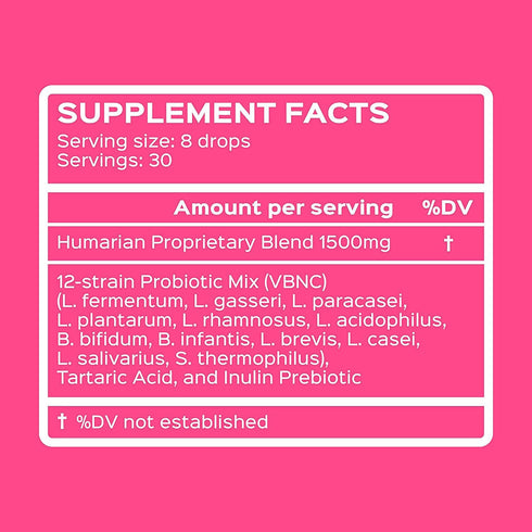 Probonix Probiotics for Women - 30-Day Supply, Organic Liquid Drops, 12 Live Strains, Grape