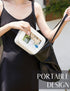 Popvibe Clear Makeup Bag, Travel Cosmetic Case with Zipper, Portable Toiletry Bag for Essentials