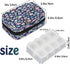Honeybaby Small Flowers Printed Pill Case Bag Portable Weekly Pill Organizer Travel Pill Organizer Case Bag with Zipper