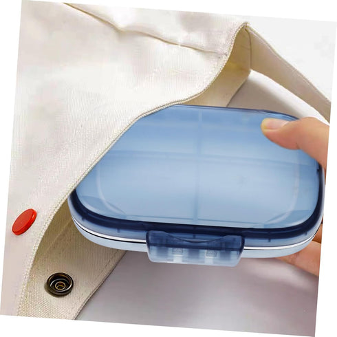 Weekly Pill Organizer - Portable Multi-Grid Medicine Dispenser for Purse