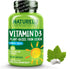 NATURELO Vitamin D 2500 IU, Plant Based Natural D3 Supplement for Immune System, 120 Capsules