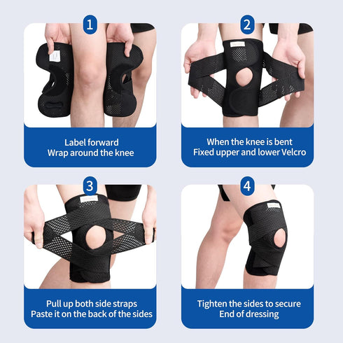 Galvaran Professional Knee Brace for Women & Men, Breathable Support with Side Stabilizers for Knee Pain Relief