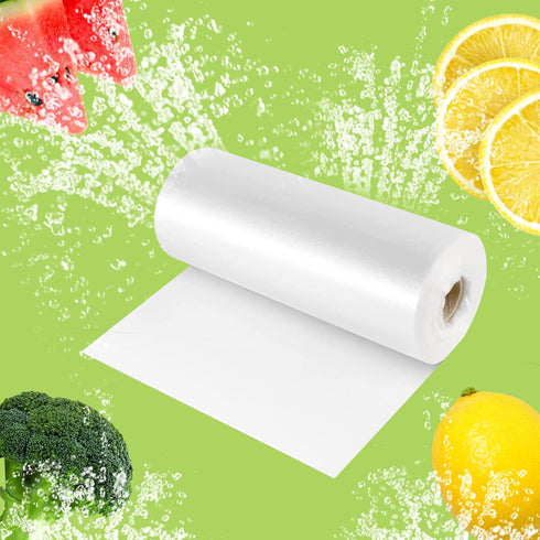 RyhamPaper Food Storage Bags - 1 Roll 12 x 16 Plastic Produce Bags for Fruits, Vegetables, Bread, 350 Bags