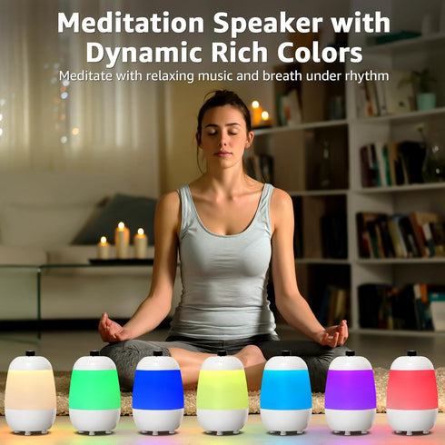 Uuffoo Sound Machine - White Noise Machine with Bluetooth Speaker and Night Light RGB, App Control, Portable Sleep