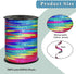 500 Yard Rainbow Ribbon,Rainbow Color Ribbon Curling Crimped,Rainbow Shiny Curling Shiny Ribbon,Balloon String,3/16" Laser Curly Ribbon ,Wedding, Birthday,Party Art Craft Decor by weizedm