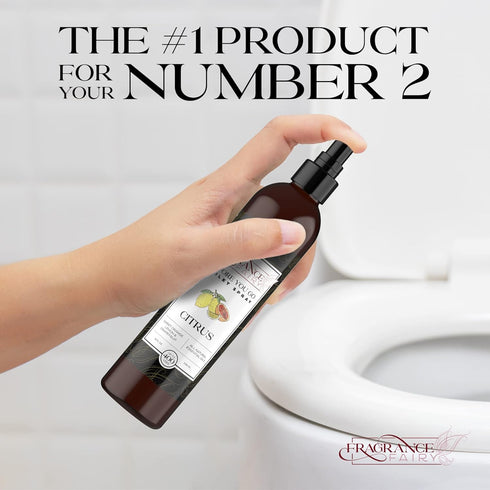 Before You Go Toilet Spray for Poop, 8 Oz Citrus Bathroom Freshener, Long Lasting Deodorizer, Travel Friendly