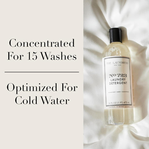 The Laundress No. 723 Laundry Detergent, 16 oz, Rose Inspired Scent, Tough on Stains